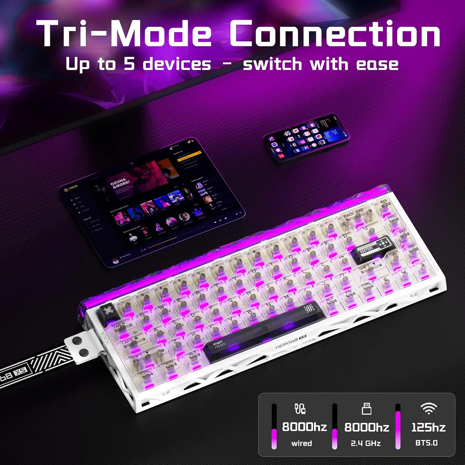 Aula Hero68 XS Hall Effect Mag - Gaming Keyboard Nearby recension och pris
