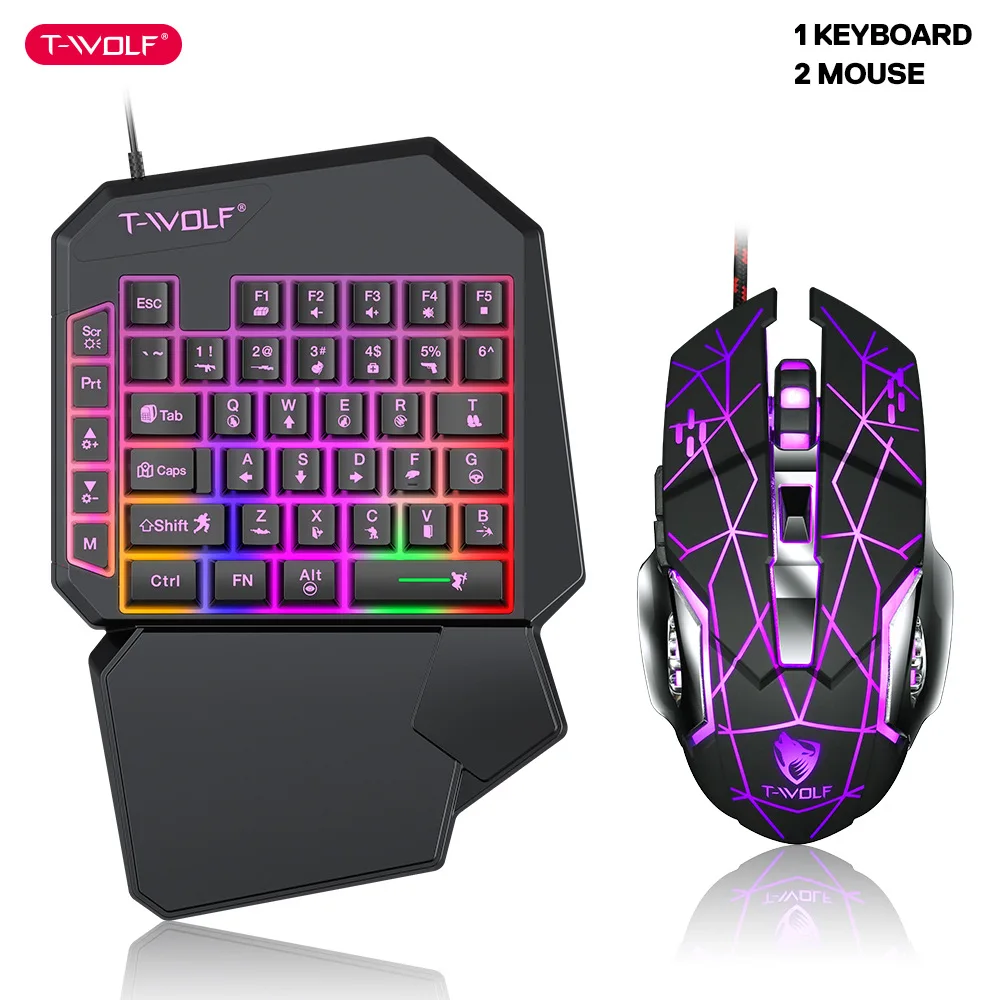 T-WOLF TF900 One Handed Keyboa - Gaming Keyboard Mini recension och pris