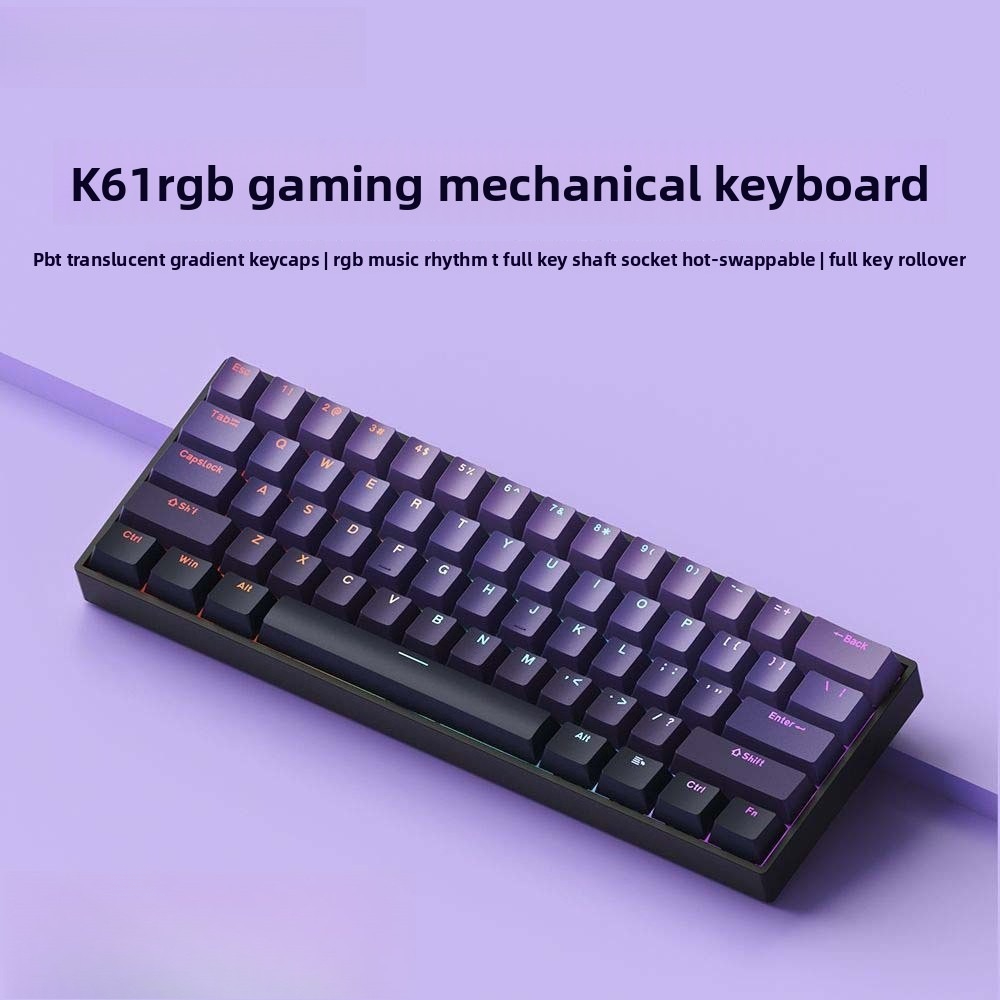 Teclado 60% Wireless Bluetooth - Keyboard Gaming Blue Switch recension och pris
