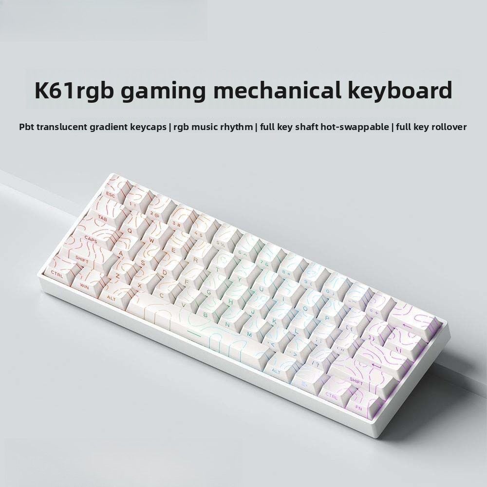 Teclado 60% Wireless Bluetooth - Keyboard Gaming Blue Switch recension och pris