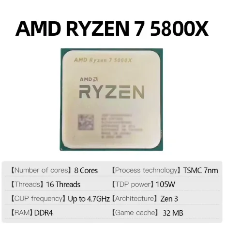 AMD R7 5800X Ryzen 7 5800X 8 C - Amd Cpu Ryzen 7 recension och pris