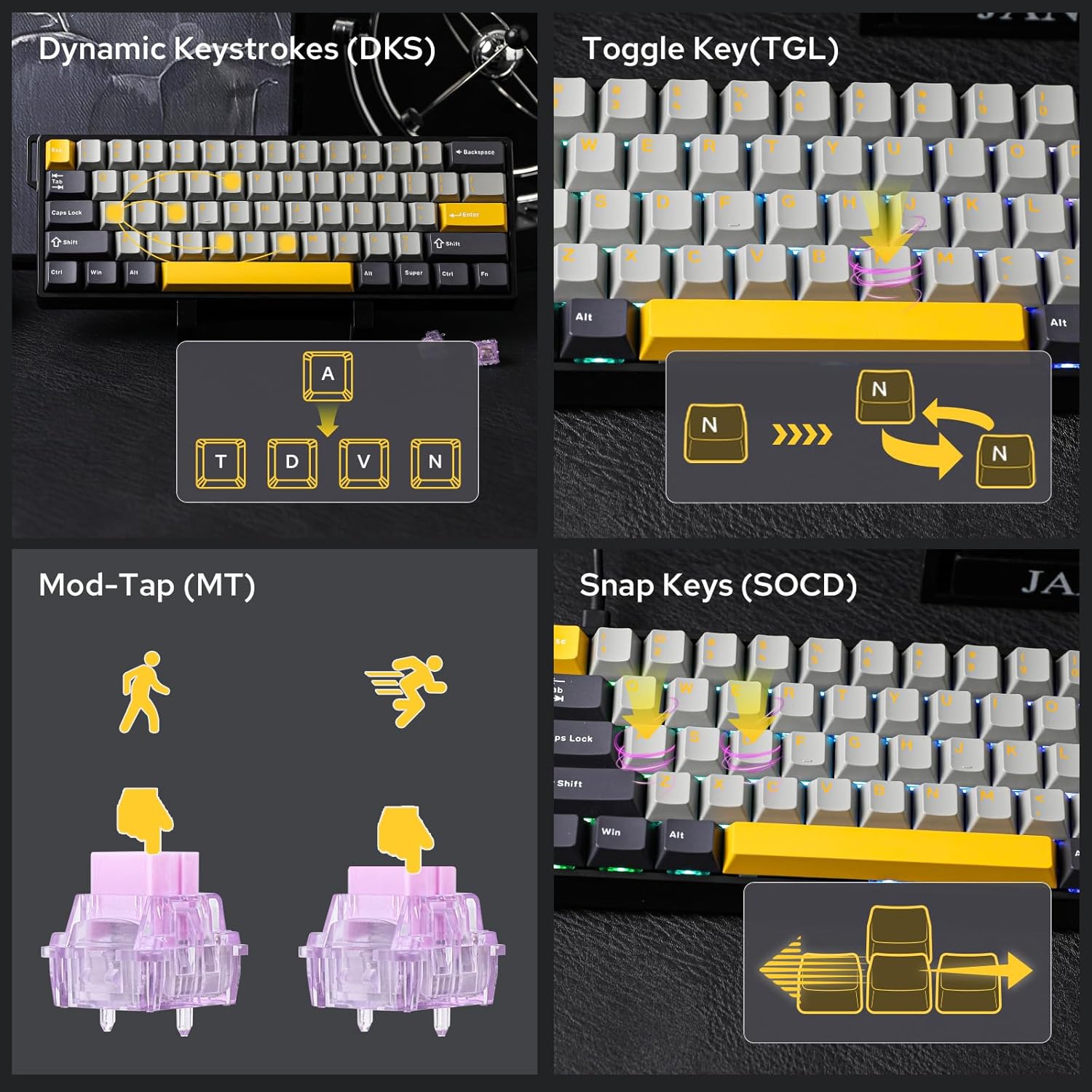 AULA WIN60 HE 60% Max Pro Magn - Gaming Keyboard Hot Swappable recension och pris