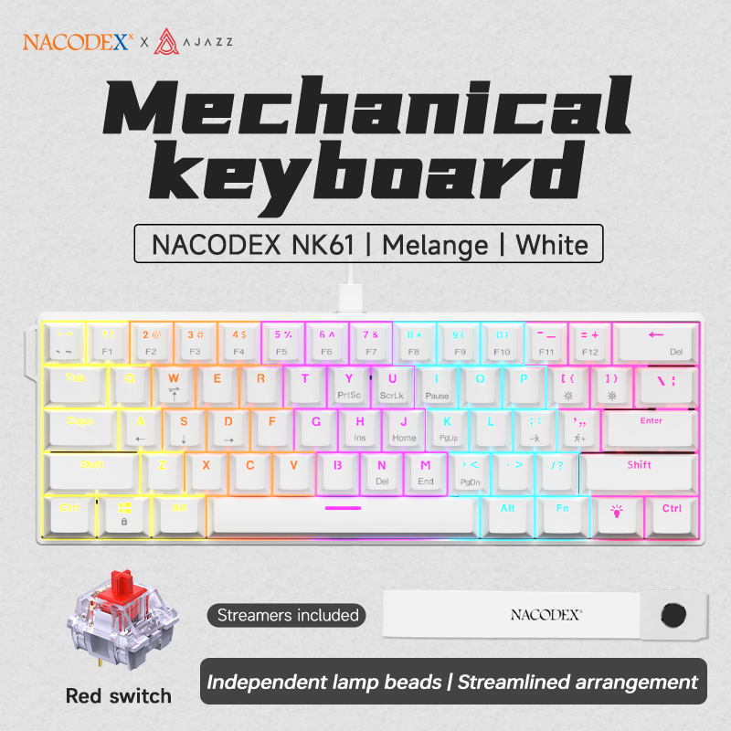 AJAZZ NK61 Wired Mechanical Ga - Gaming Keyboard Hot Swappable recension och pris
