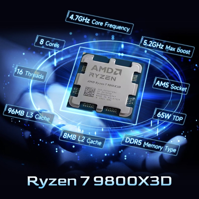 AMD Ryzen 7 9800X3D Content Cr - Amd Cpu Ryzen 7 recension och pris