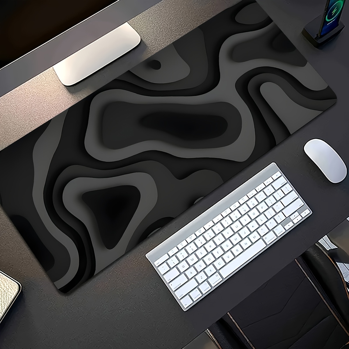 Black Gray Swirl Design Large  - Gaming Keyboard High Ground recension och pris