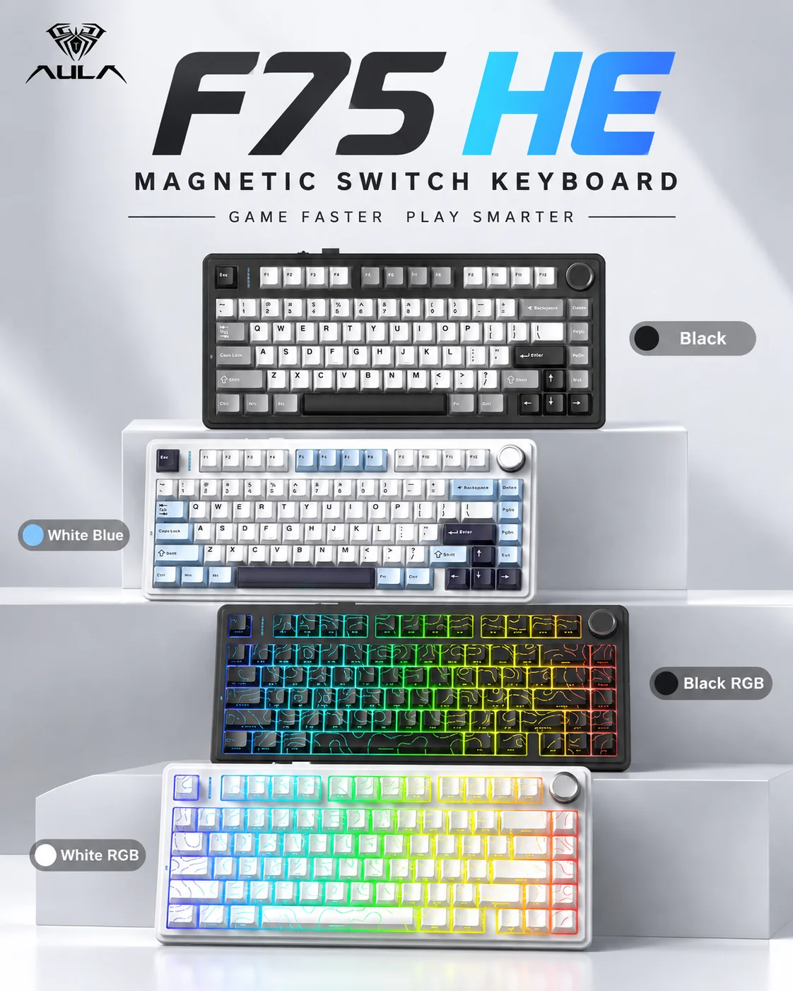 AULA F75 HE Magnetic Keyboard  - Gaming Keyboard No Rgb recension och pris