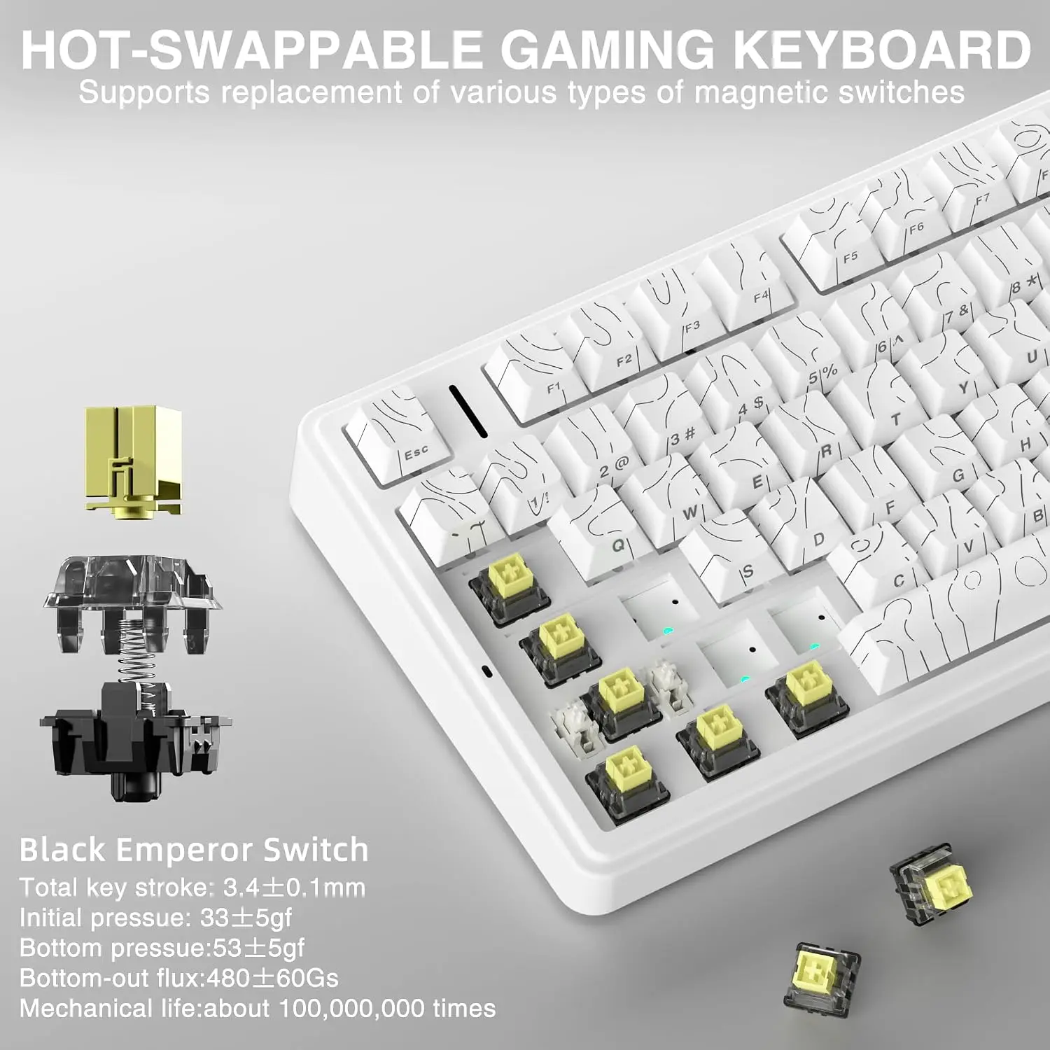 AULA F75 HE Magnetic Keyboard  - Gaming Keyboard No Rgb recension och pris